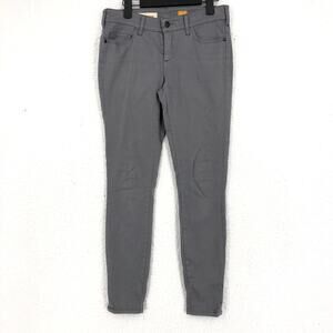 Anthropologie Pants Skinny Pilcro Letterpress Womens 26 Gray Serif Sateen Ankle